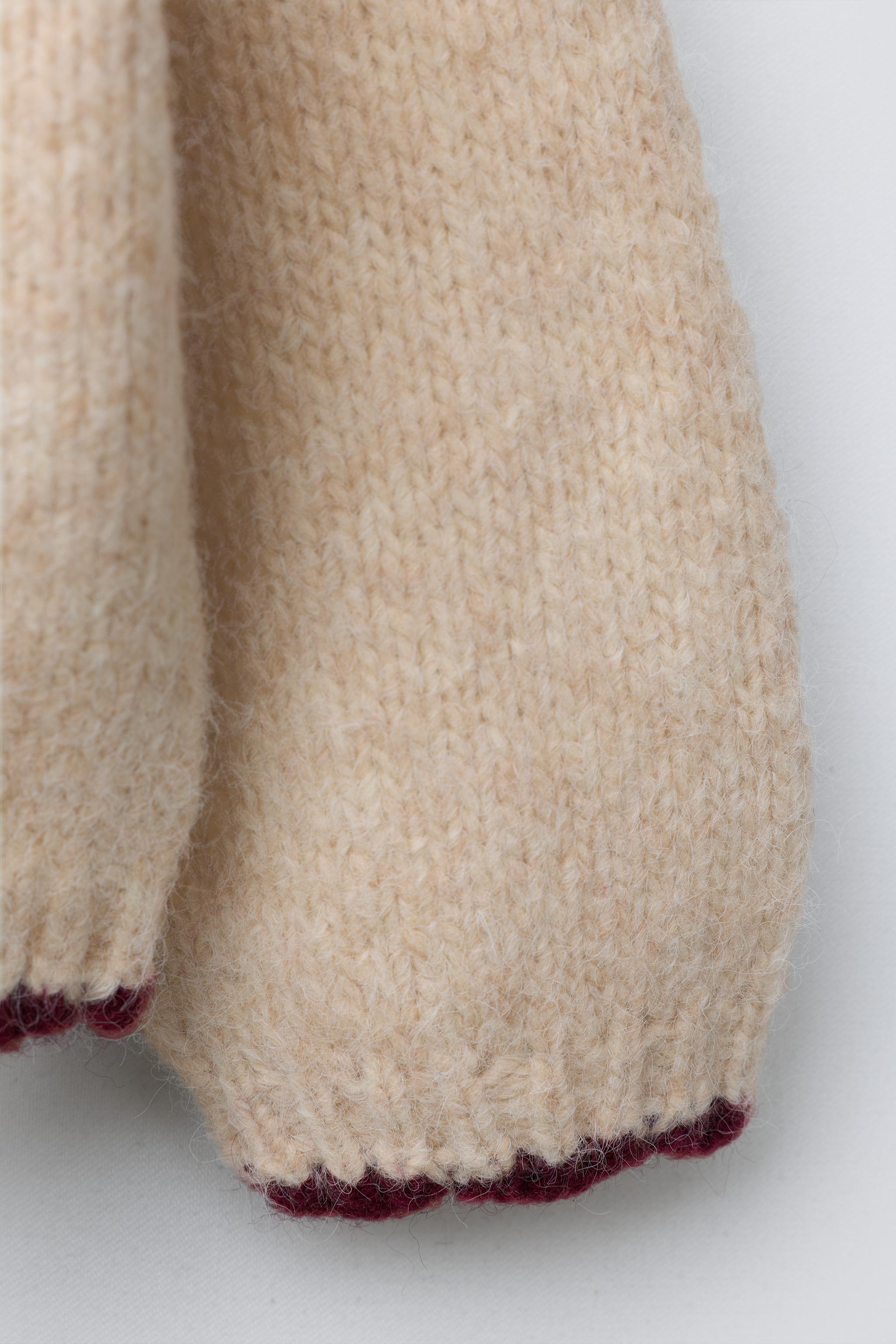 CROCHET PATCH KNIT JUMPER